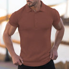 Men's Striped Summer Polo Shirt