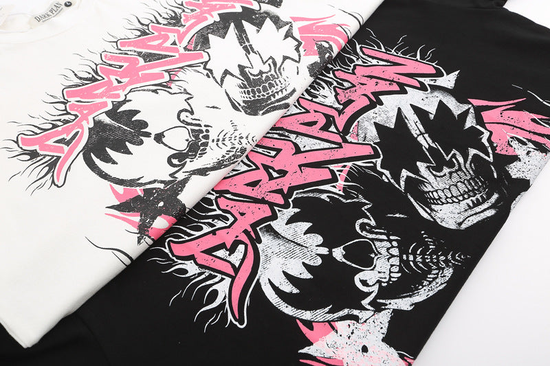 Urban Skull Graffiti Cotton Tee