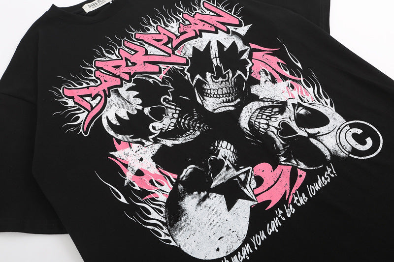 Urban Skull Graffiti Cotton Tee