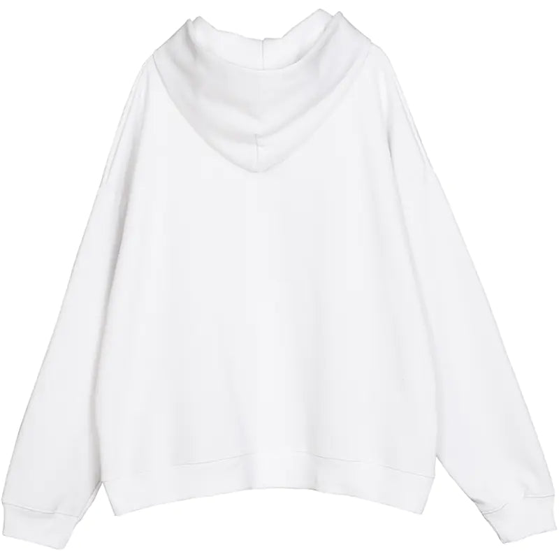 Fleece-Lined Hoodie - Black & White