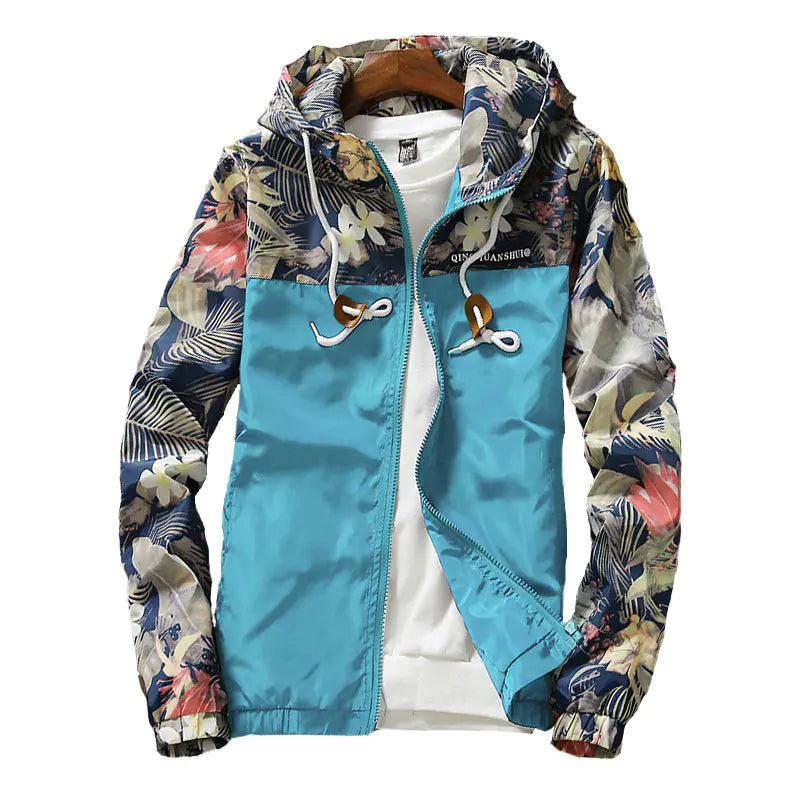 Floral Camo Baseball Jacket