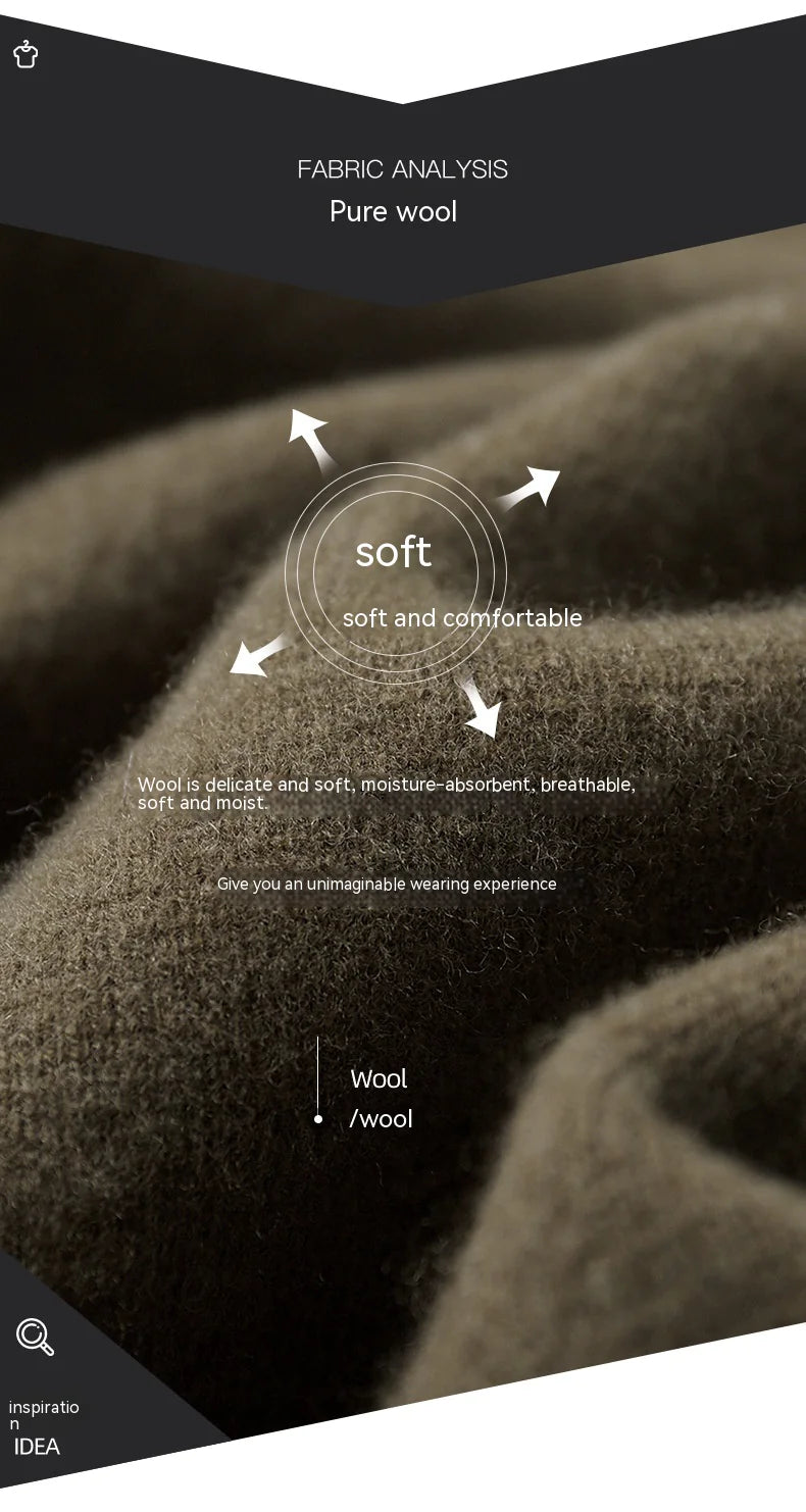 Classic Wool Polo Cardigan for Men