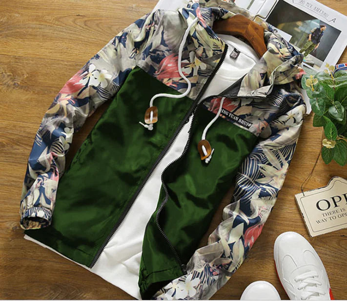 Floral Camo Baseball Jacket