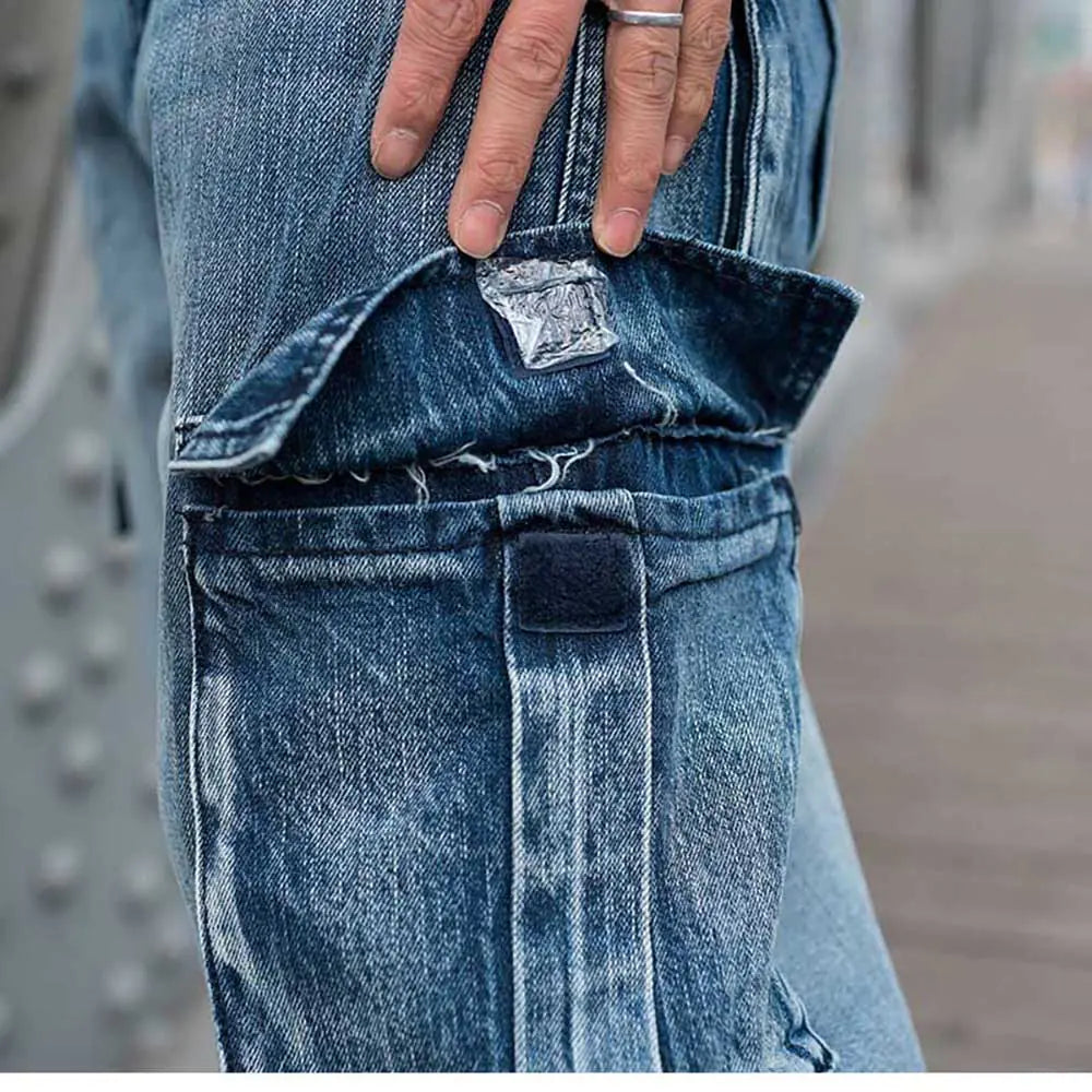 Nostalgic Retro Hip Hop Pants with Multi Pockets