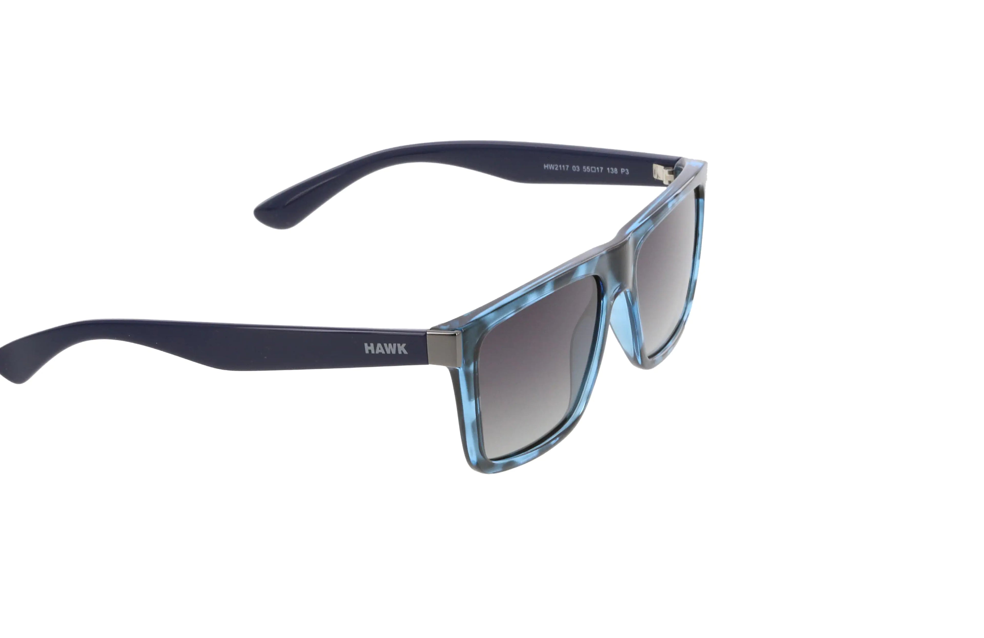 Hawk Blue Geometric Polarized Sunglasses