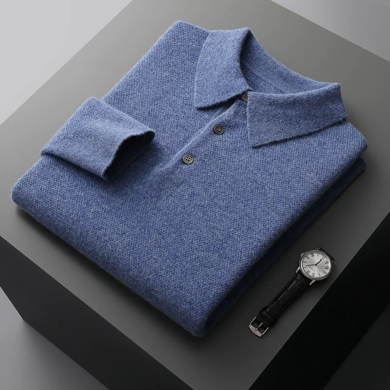 Men's Knit Polo Cardigan