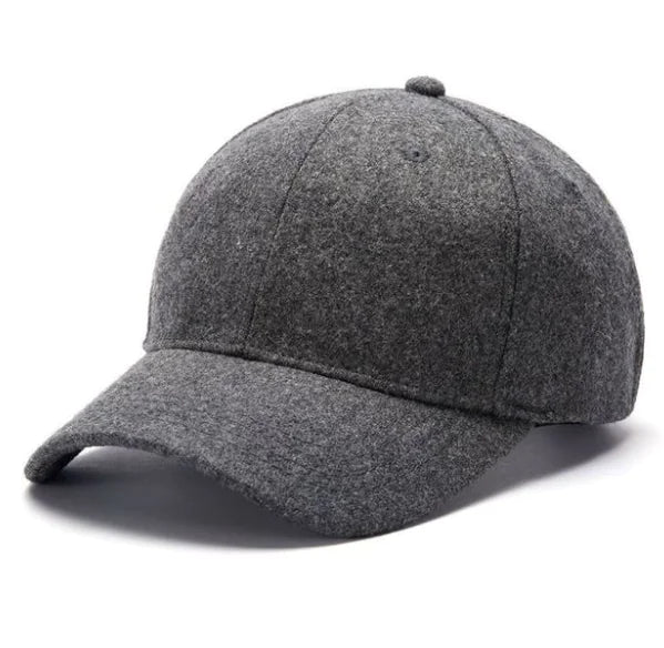 Classic Wool Felt Cap – Adjustable Warm Hat