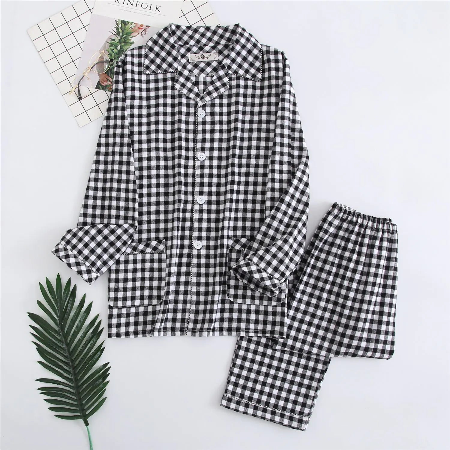 Men's Warm Flannel Pajama Suit
