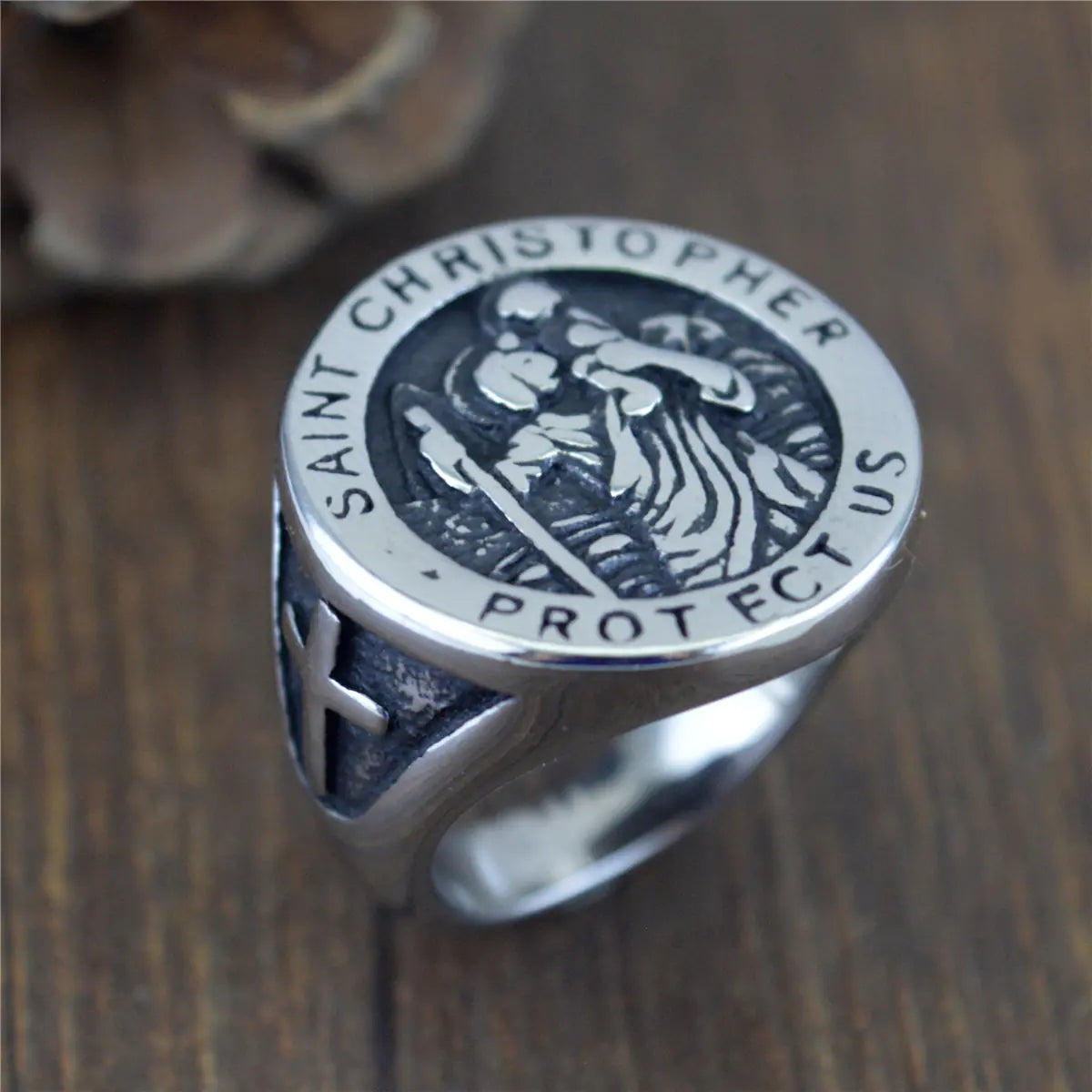 Classic Silver Men's Cross Ring