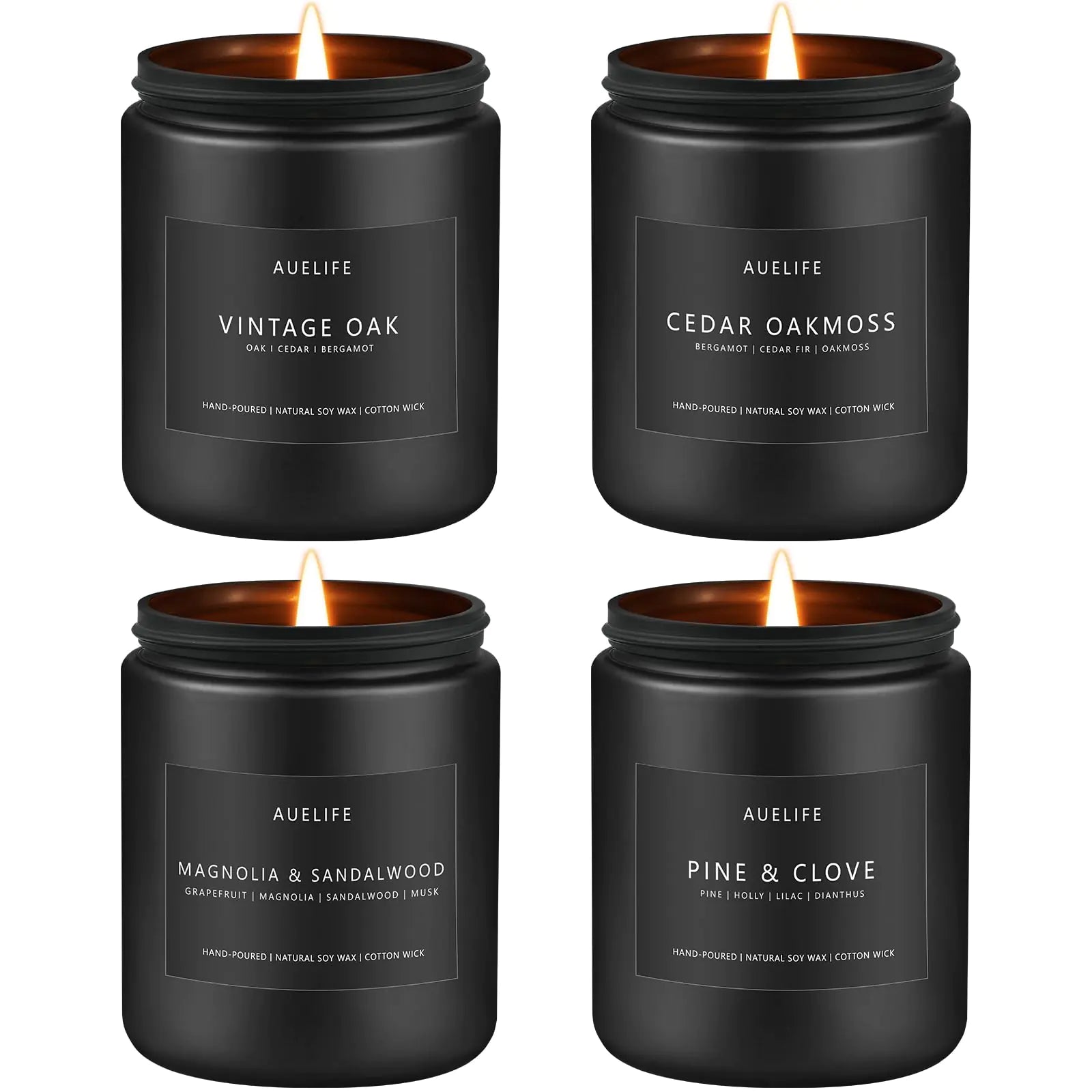 Masculine Aroma Soy Candle Set - 4 Scents