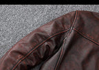 Rustic Brown Biker Leather Jacket