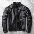 Rustic Brown Biker Leather Jacket