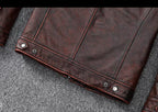 Rustic Brown Biker Leather Jacket