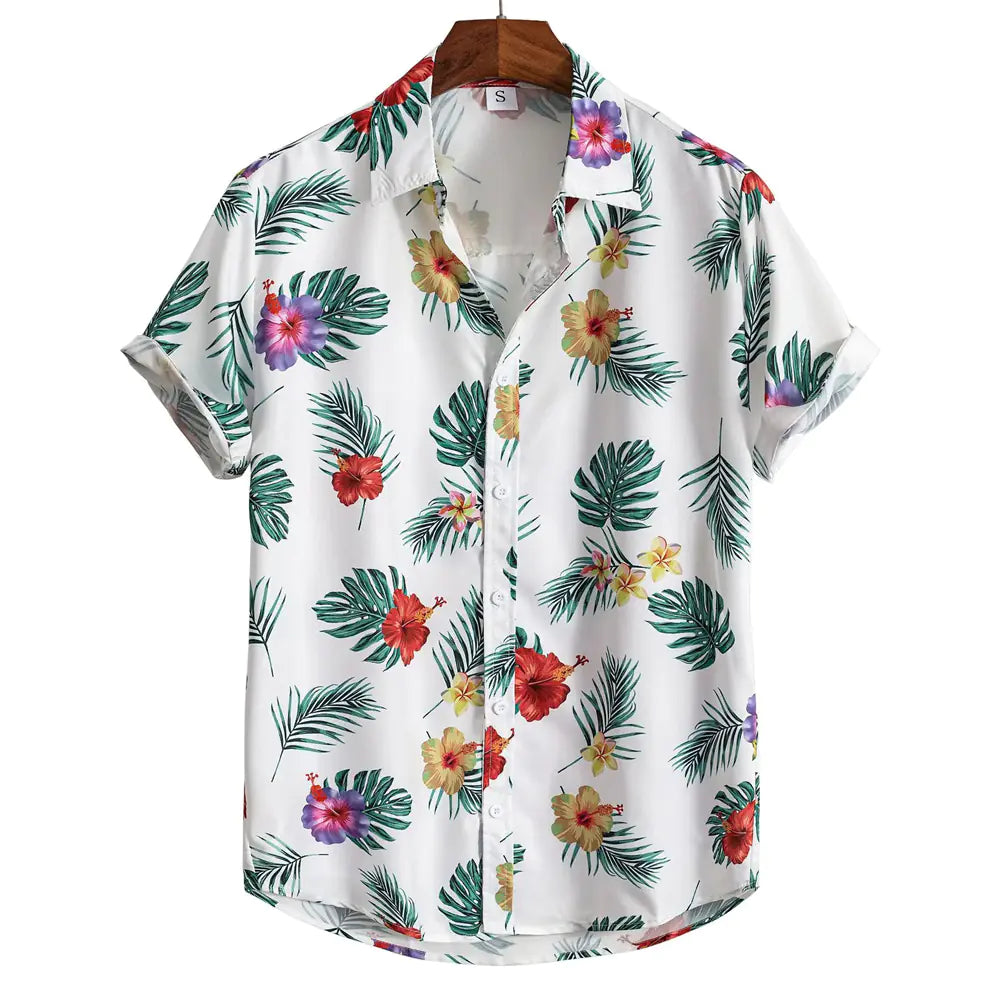 Men's Tropical Short Sleeve Oversized Shirts