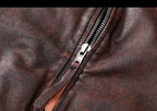 Rustic Brown Biker Leather Jacket