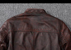 Rustic Brown Biker Leather Jacket