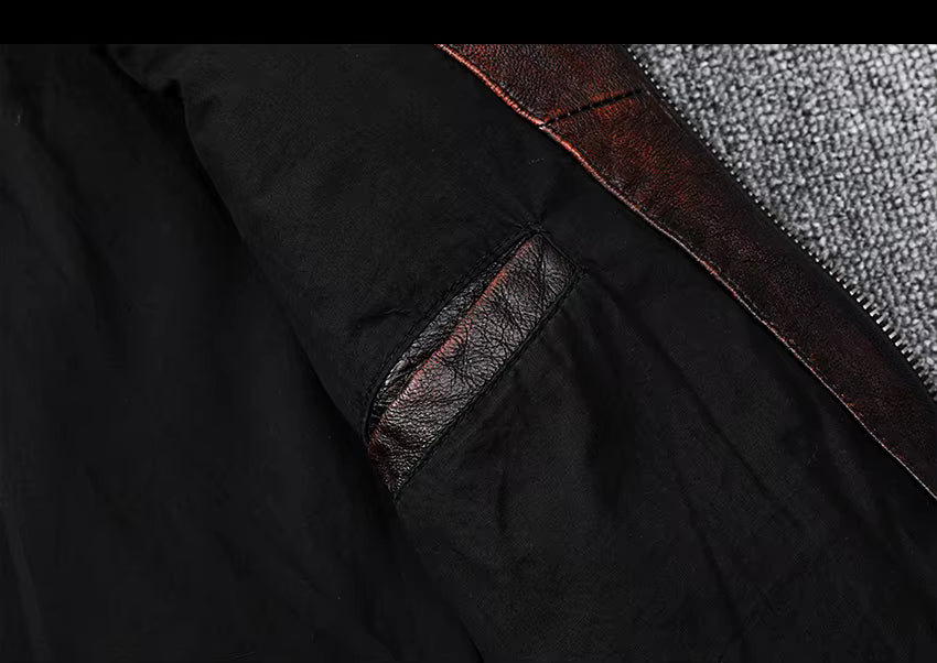 Rustic Brown Biker Leather Jacket