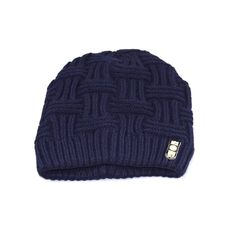 Padded Jacquard Knitted Hat