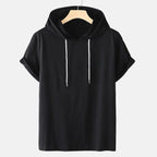 Men's Plus Size Summer Hoodie-Tee