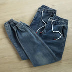 Modern Black Harem Joggers - Casual Fit Men's Pants