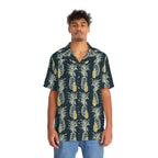 Men's Tropical Pineapple Print Hawaiian Shirt