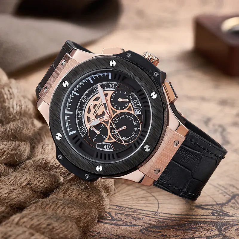 Water-Resistant Stylish Quartz Timepiece for Men