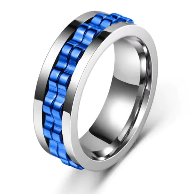 Titanium Square Textured Ring
