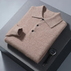 Honeycomb Polo Mink Sweater