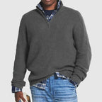 Zip Collar Casual Sweater