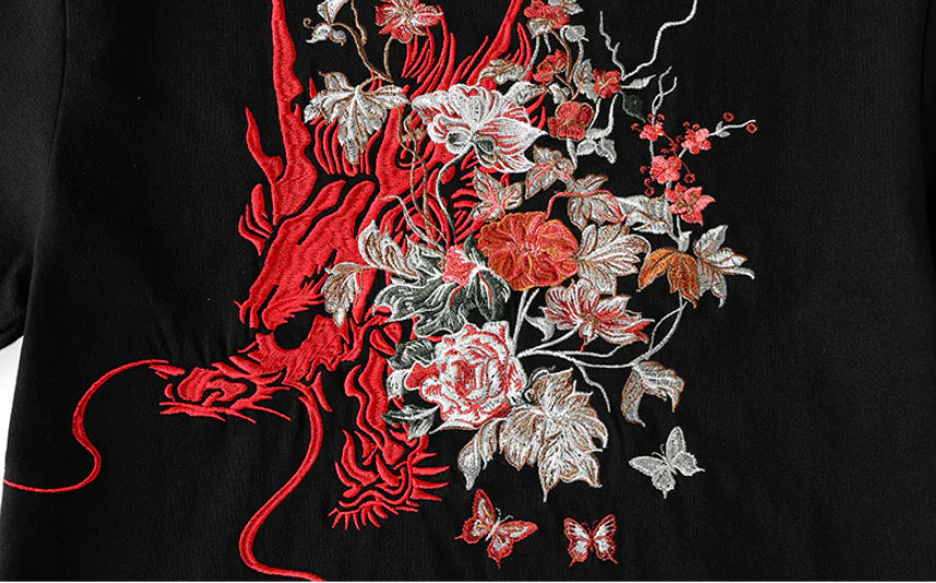 Dragon Emblem Casual Tee for Men
