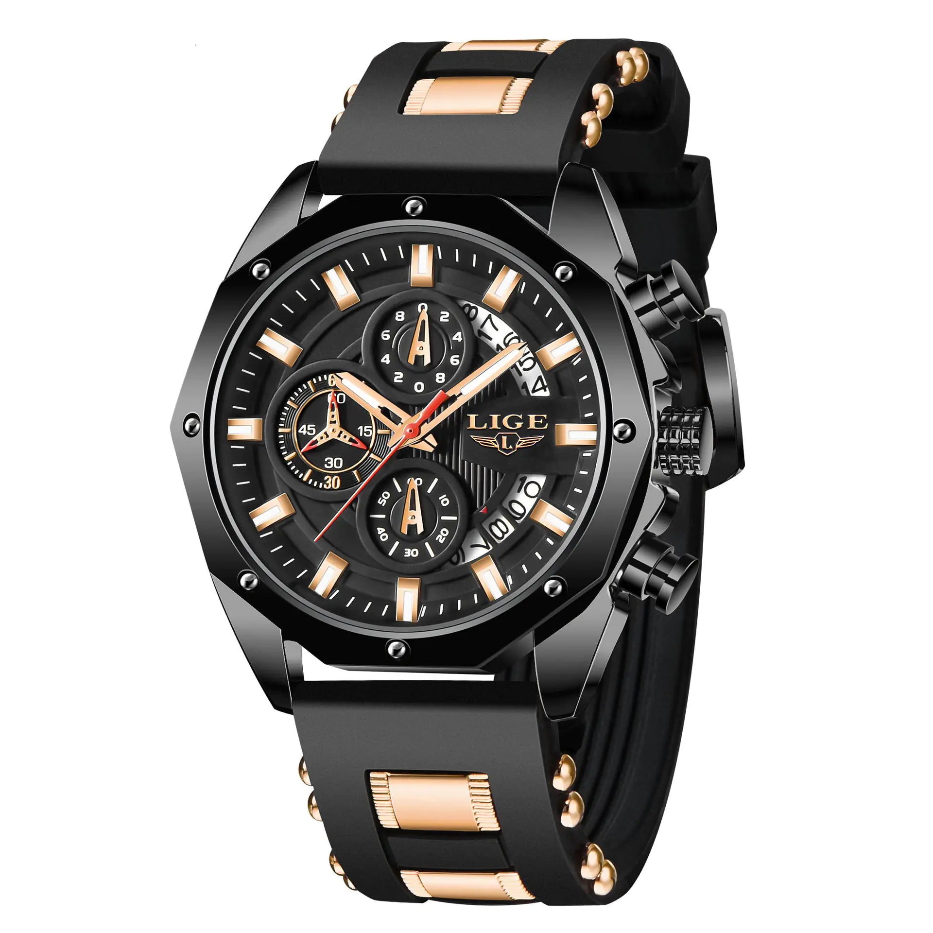 Luxury Chrono-Sport Silicone Men's Watch