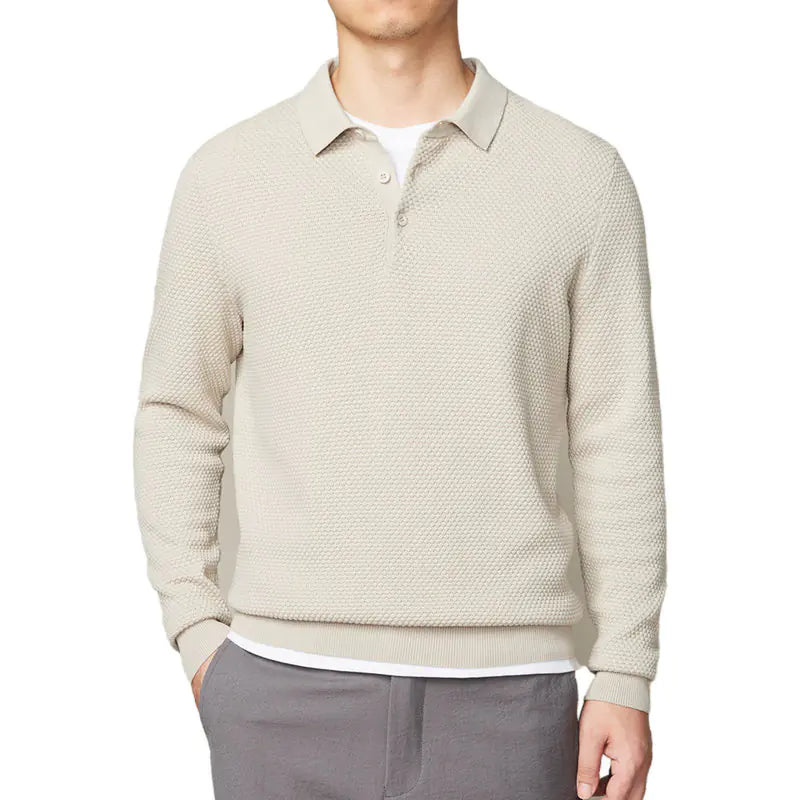 Men's Classic Cotton Knit Polo - Simple Elegance