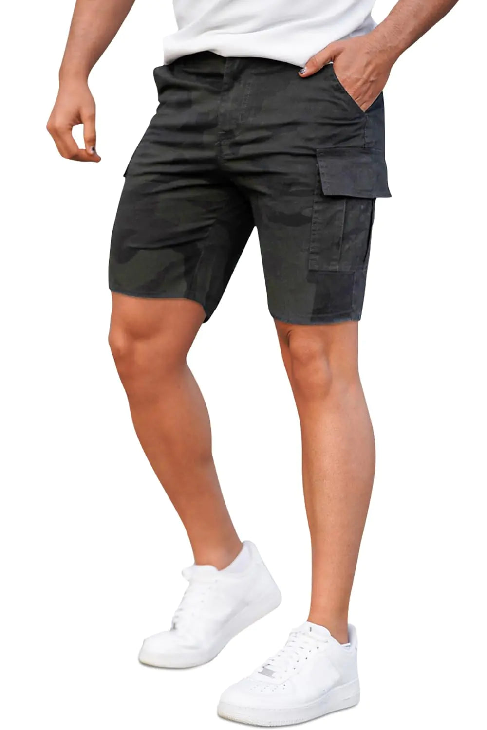 Men's Slim-Fit Plaid Chino Shorts