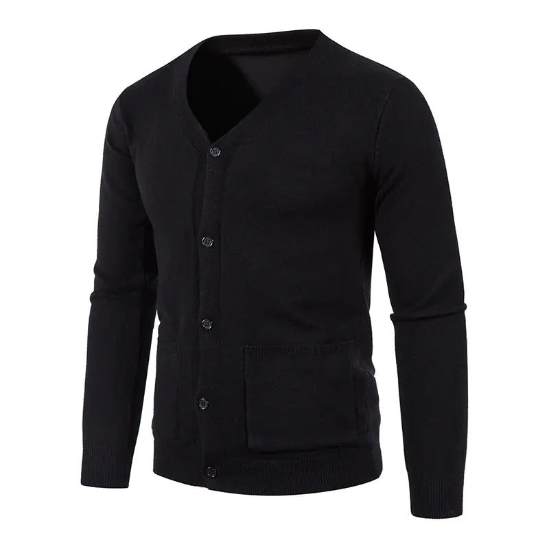 Men's Chic Solid Sweater Jacket