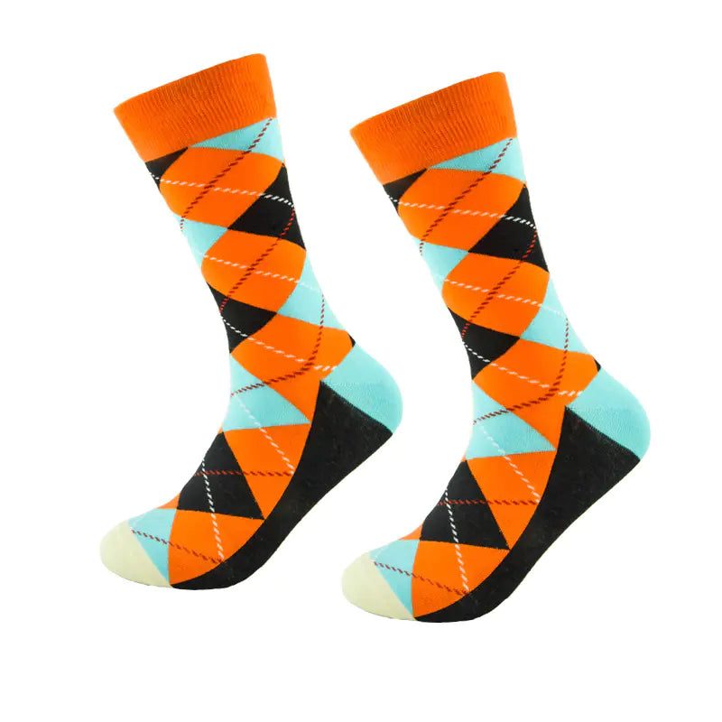 Plaid Jacquard Tube Socks