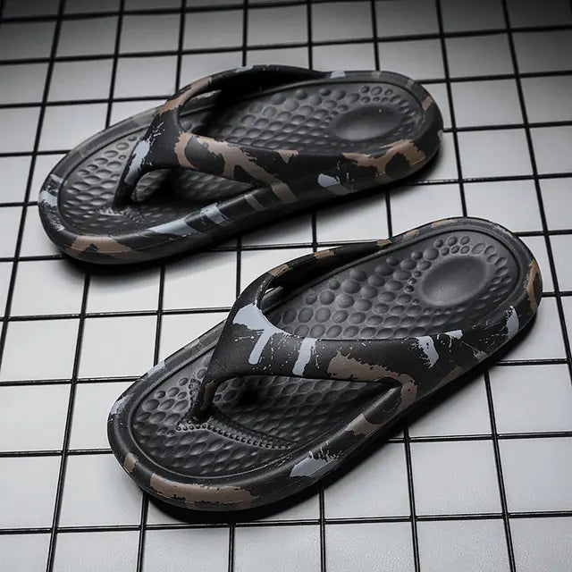 Men's Cushioned Beach & Home Flip Flops