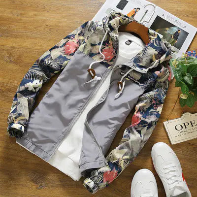 Floral Camo Baseball Jacket