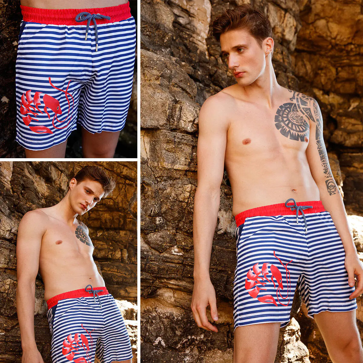 Anemoss Quick-Dry Shrimp Swim Trunks