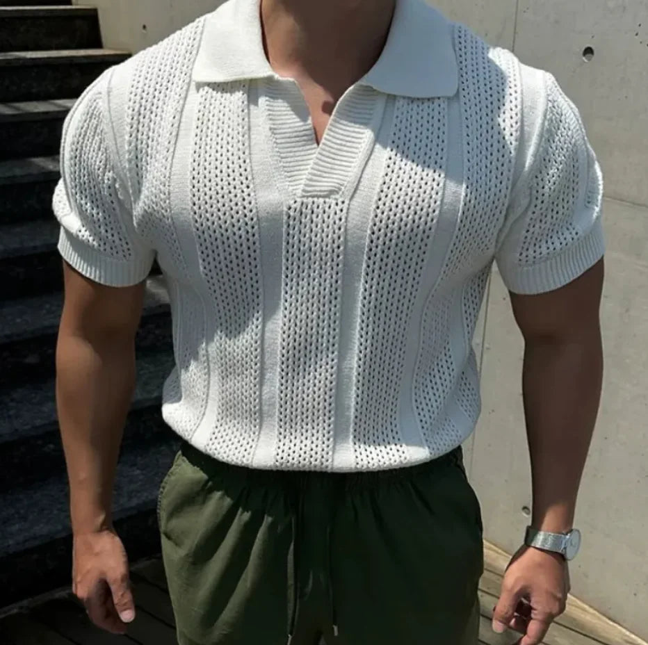Breathable Mesh Polo Tee