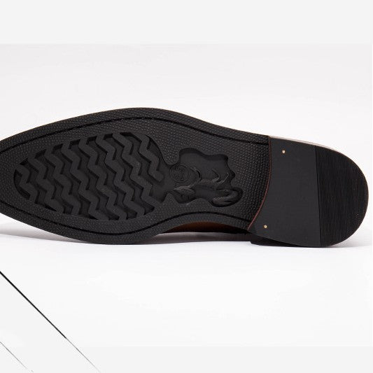 Brown Head Leather Business Shoes