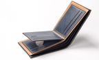 Compact Wood-Textured Wallet