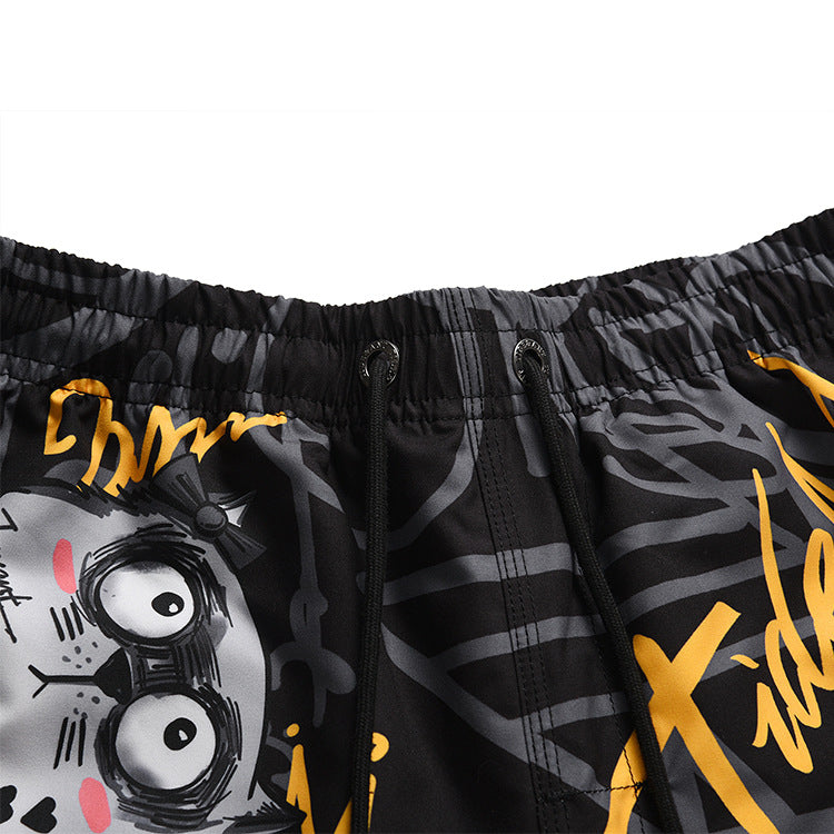 Chill Cat Camo Beach Shorts
