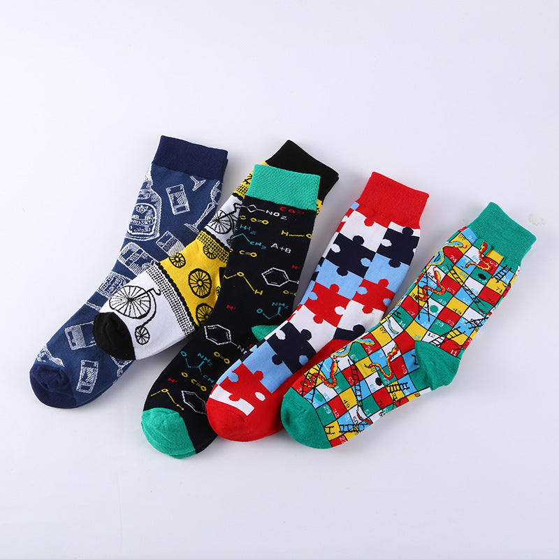 Chic Mid-Calf Jacquard Socks