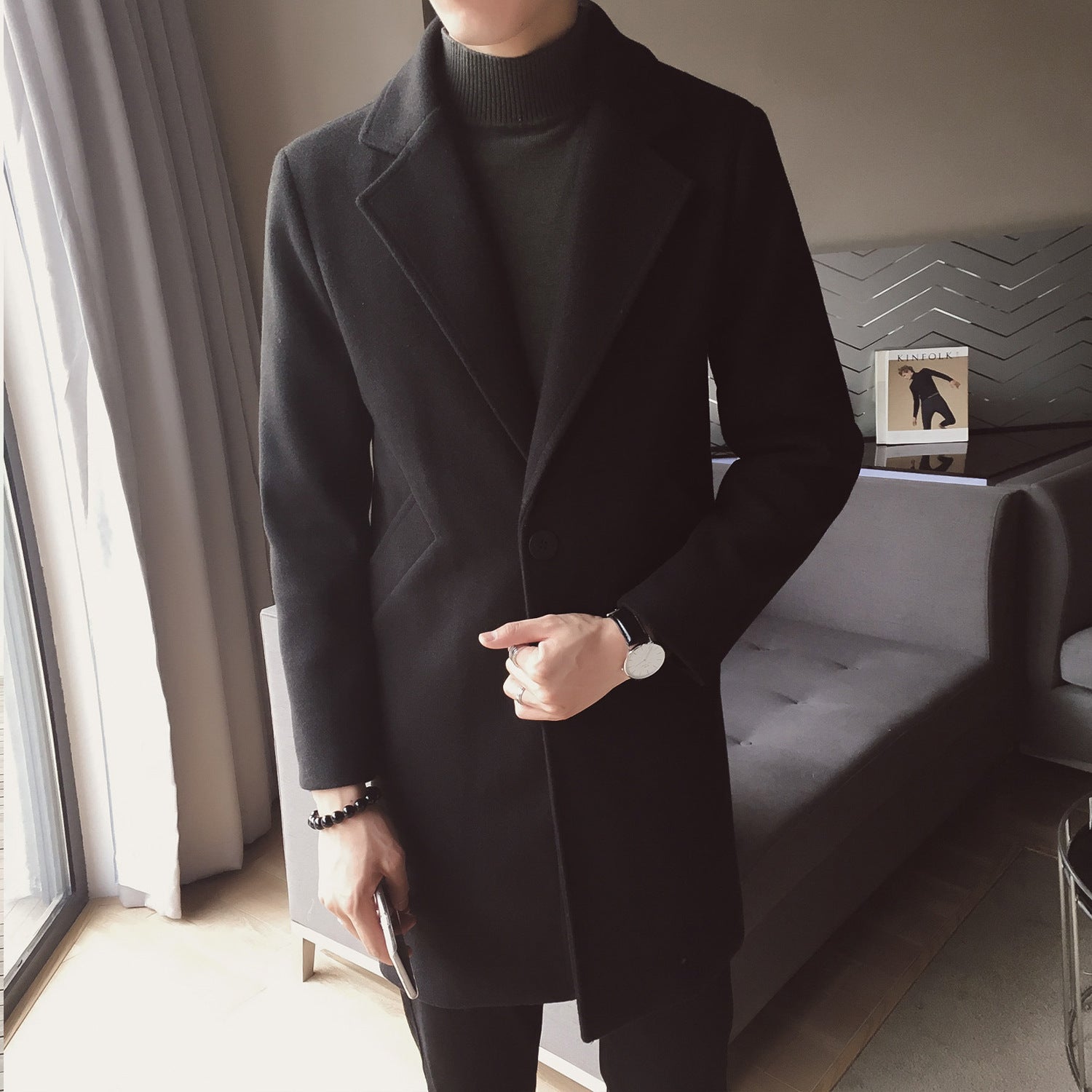 Classic Mid-Length Wool Coat