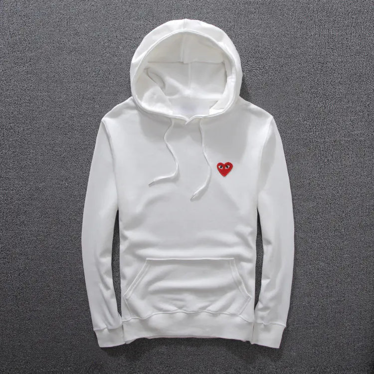 Heart-Embroidered Comfy Hoodie