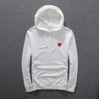 Heart-Embroidered Comfy Hoodie