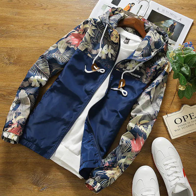 Floral Camo Baseball Jacket