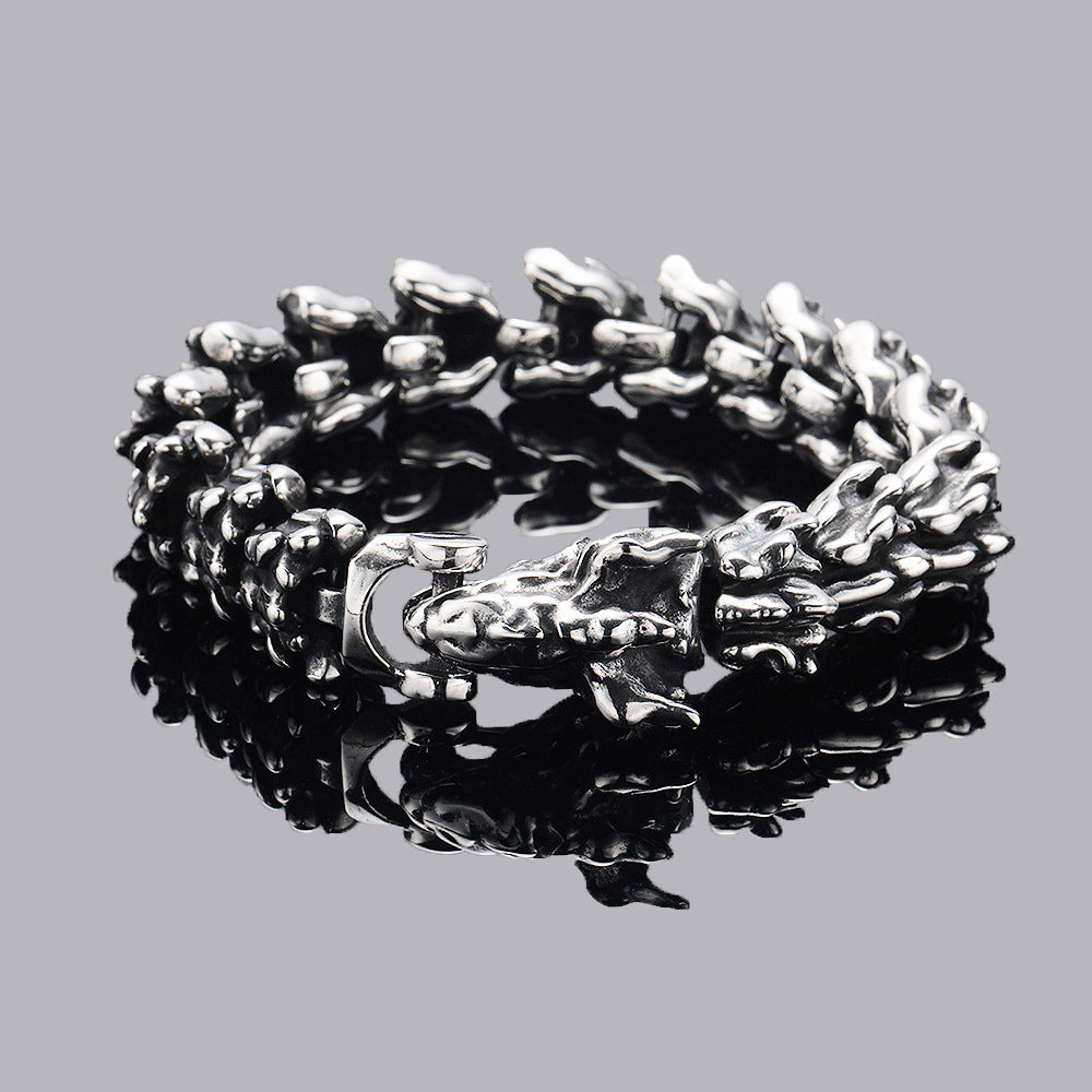 Titanium Dragon Head Bracelet