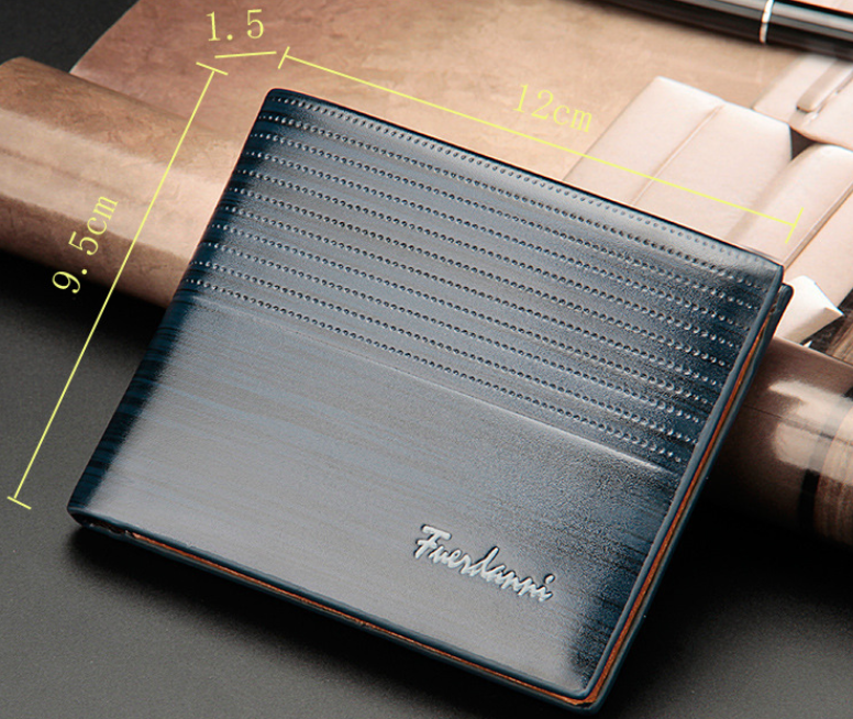 Compact Wood-Textured Wallet
