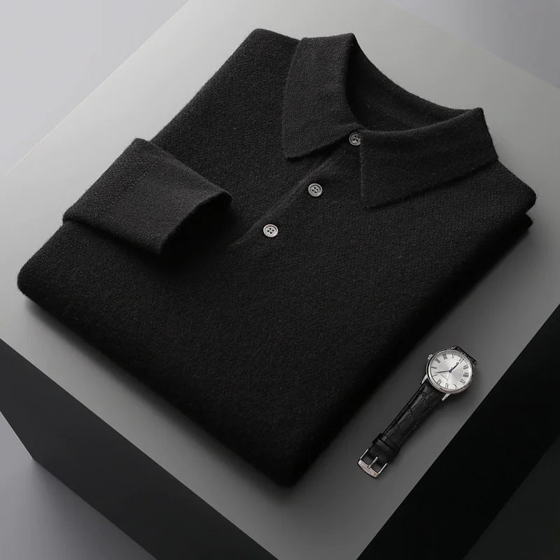 Men's Knit Polo Cardigan